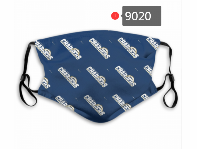 2020 NFL Los Angeles Chargers #1 Dust mask with filter->nfl dust mask->Sports Accessory